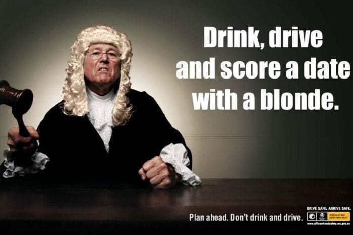 propaganda de no beber en Australia